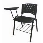 Cadeira Escolar Universitária Prancheta Plástica Preta – Plástico Preto (Polipropileno)