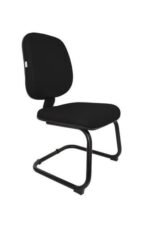 Cadeira Diretor Lisa Base em S Preta - Courino Preto