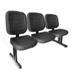 Cadeira Longarina Diretor Costurada 3 Lugares