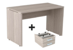 Mesa De Escritório Com Gavetas 1,20×0,60M – Wordstar – Biancatto 40 MM