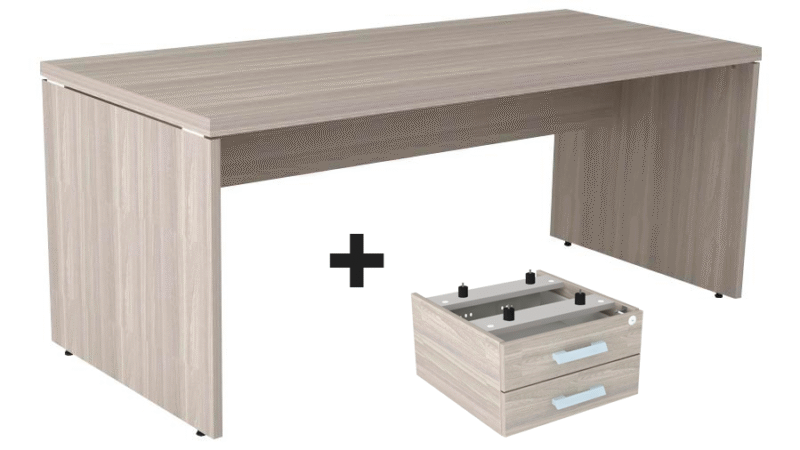 mesa com gaveta bian 150-170