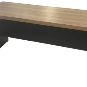 Mesa De Escritório Com Gavetas 1,50×0,70M – Wordstar – Nogal Málaga/Preto 40 MM